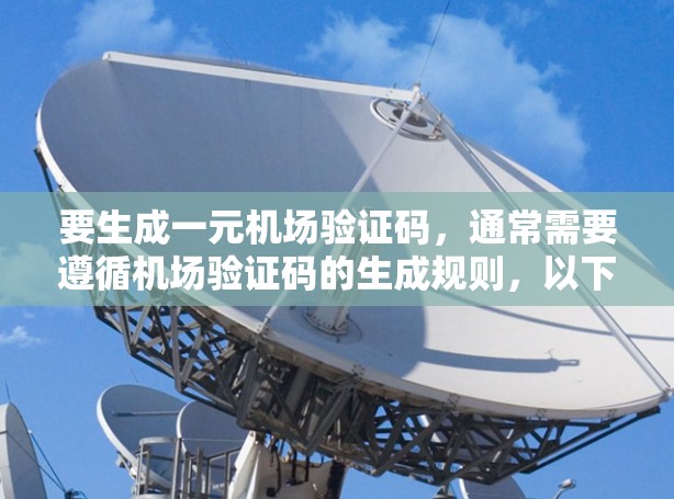 要生成一元机场验证码，通常需要遵循机场验证码的生成规则，以下是一些常见的方法
