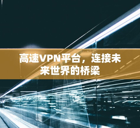 高速VPN平台，连接未来世界的桥梁